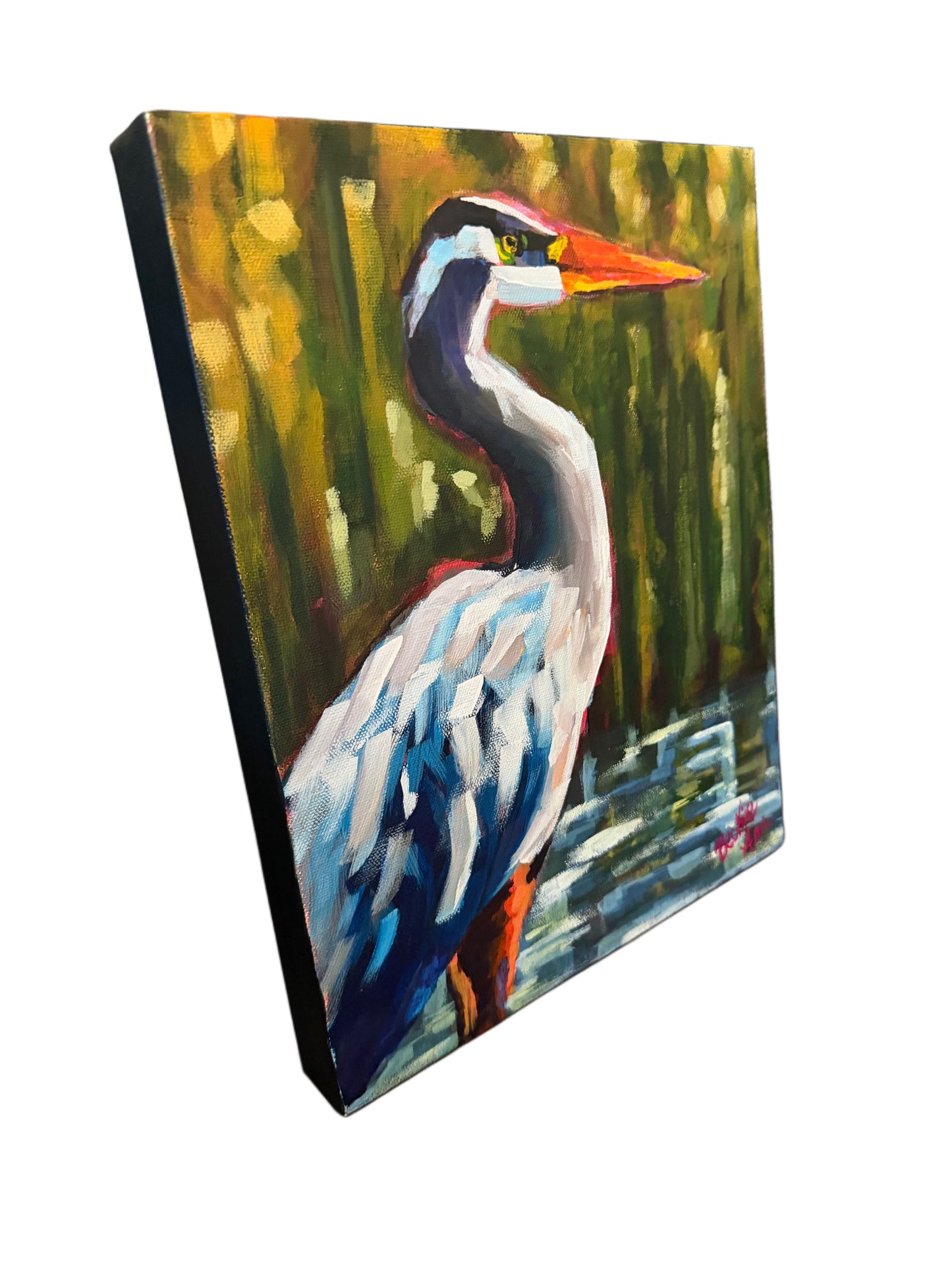 Coastal Plain Blue Heron Painting